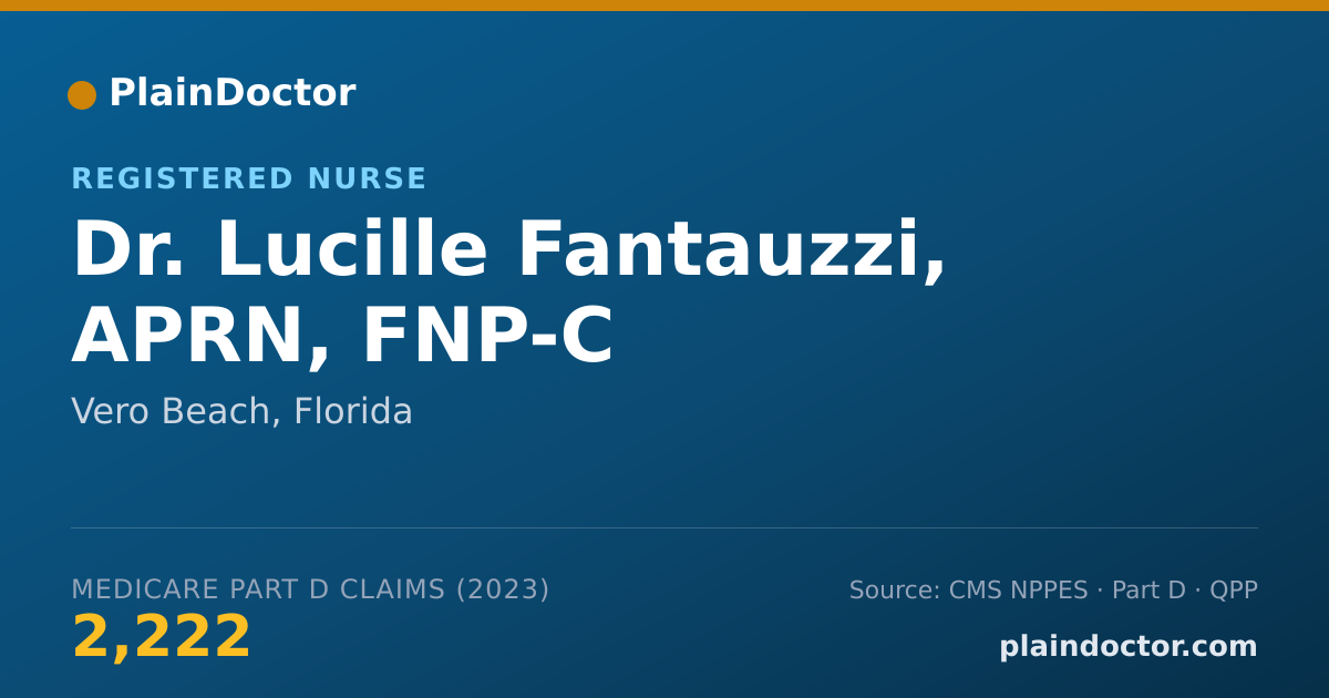 Shareable card for Lucille Fantauzzi, APRN, FNP-C - Registered Nurse, Vero Beach, FL