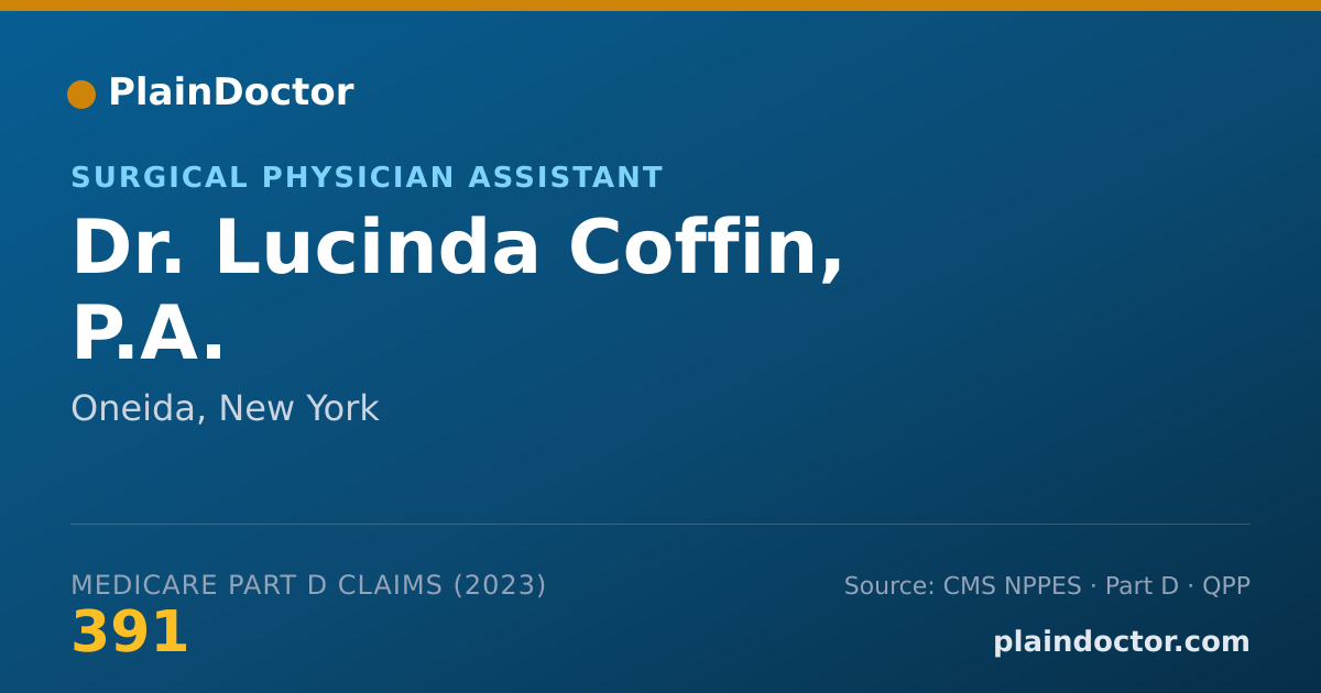 Shareable card for Lucinda Coffin, P.A. - Surgical Physician Assistant, Oneida, NY