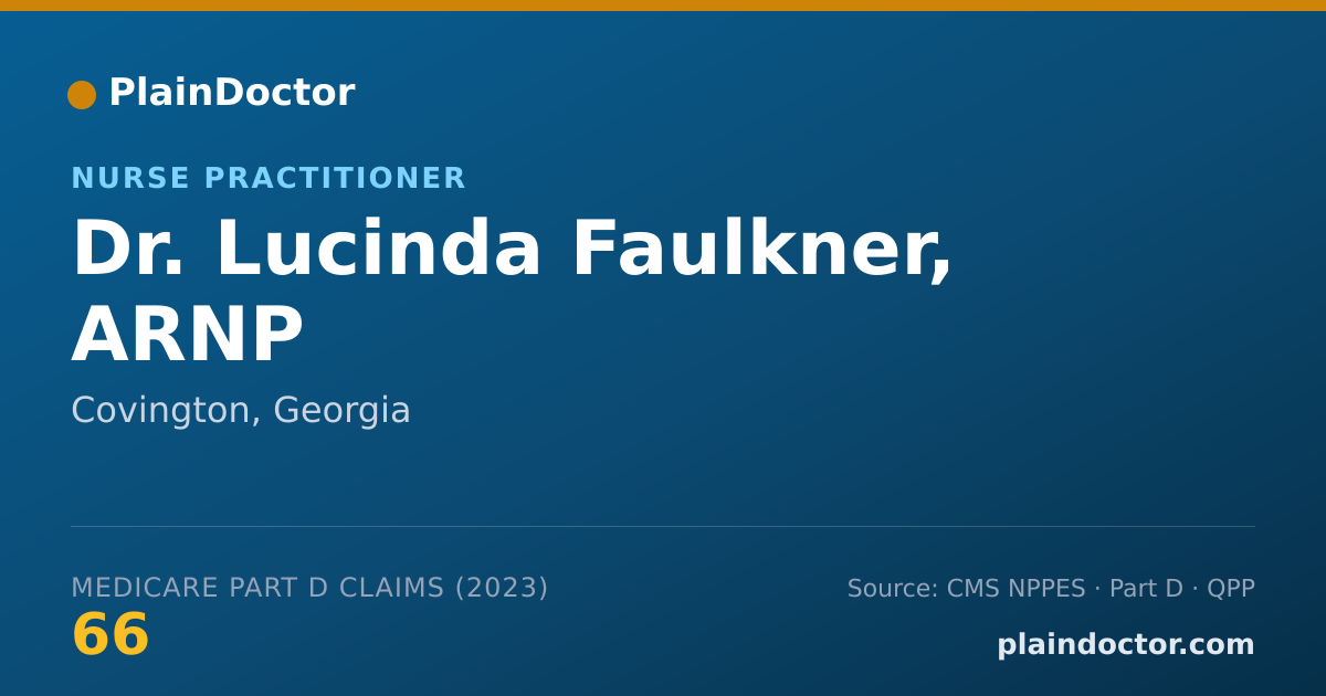 Shareable card for Lucinda Faulkner, ARNP - Nurse Practitioner, Covington, GA
