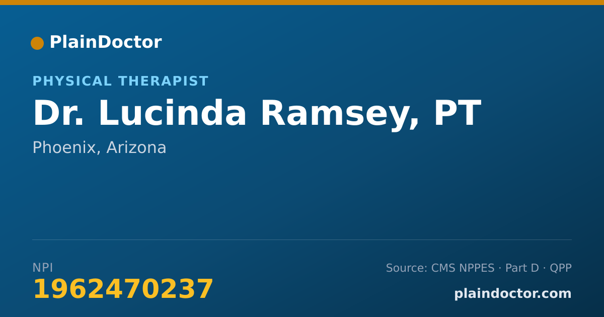 Shareable card for Lucinda Ramsey, PT - Physical Therapist, Phoenix, AZ
