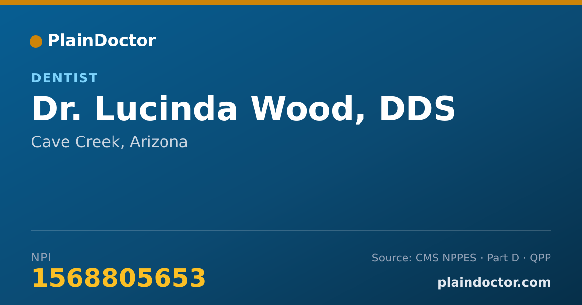 Shareable card for Lucinda Wood, DDS - Dentist, Cave Creek, AZ