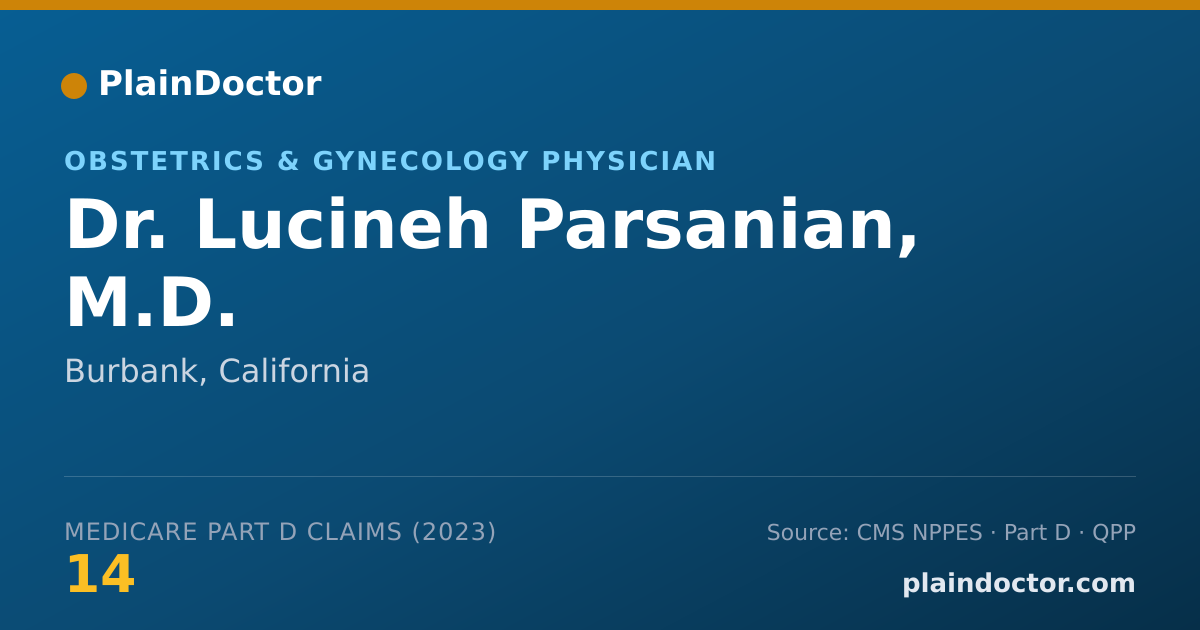 Shareable card for Lucineh Parsanian, M.D. - Obstetrics & Gynecology Physician, Burbank, CA