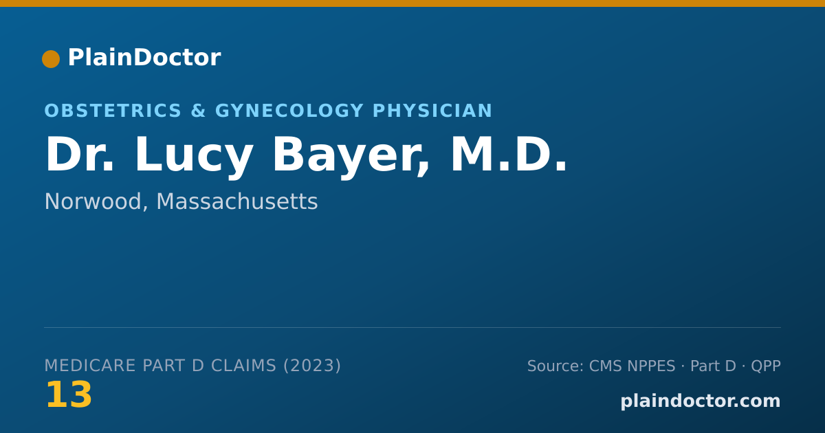 Shareable card for Lucy Bayer, M.D. - Obstetrics & Gynecology Physician, Norwood, MA