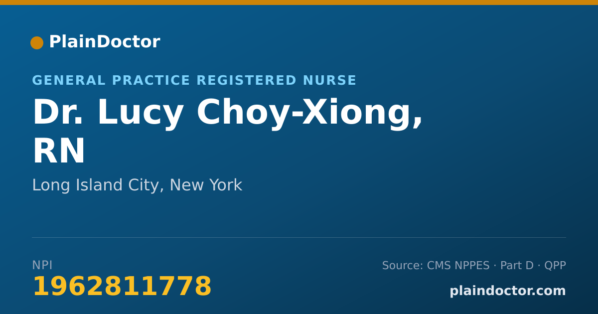 Shareable card for Lucy Choy-Xiong, RN - General Practice Registered Nurse, Long Island City, NY