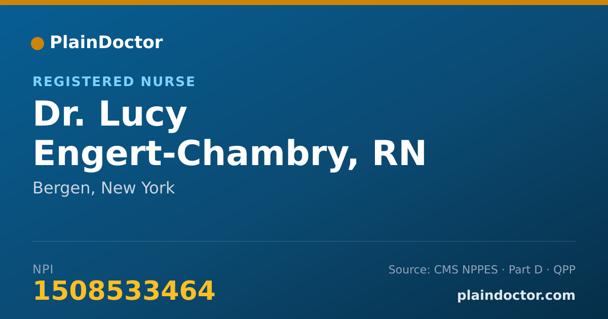 Shareable card for Lucy Engert-Chambry, RN - Registered Nurse, Bergen, NY