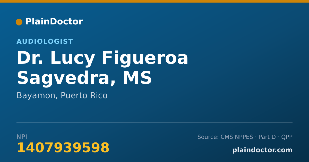 Shareable card for Lucy Figueroa Sagvedra, MS - Audiologist, Bayamon, PR