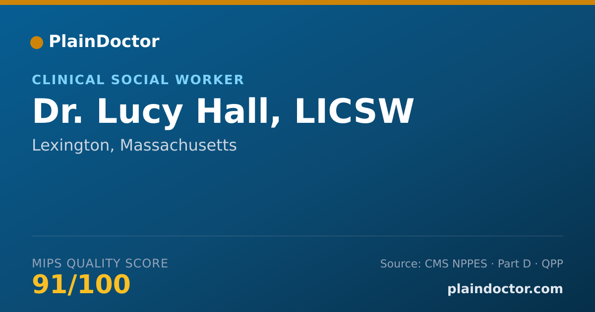 Shareable card for Lucy Hall, LICSW - Clinical Social Worker, Lexington, MA
