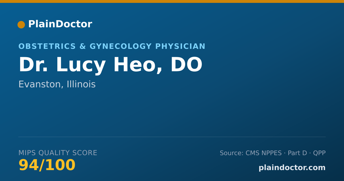 Shareable card for Lucy Heo, DO - Obstetrics & Gynecology Physician, Evanston, IL