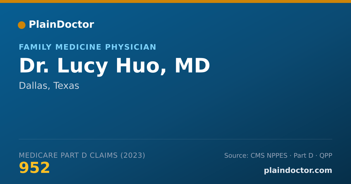 Shareable card for Lucy Huo, MD - Family Medicine Physician, Dallas, TX