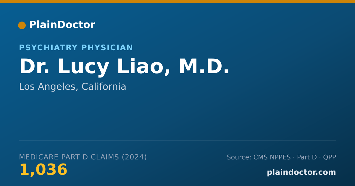 Shareable card for Lucy Liao, M.D. - Psychiatry Physician, Los Angeles, CA