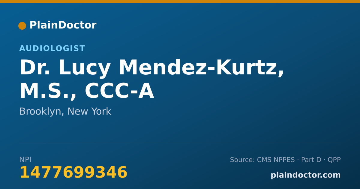 Shareable card for Lucy Mendez-Kurtz, M.S., CCC-A - Audiologist, Brooklyn, NY