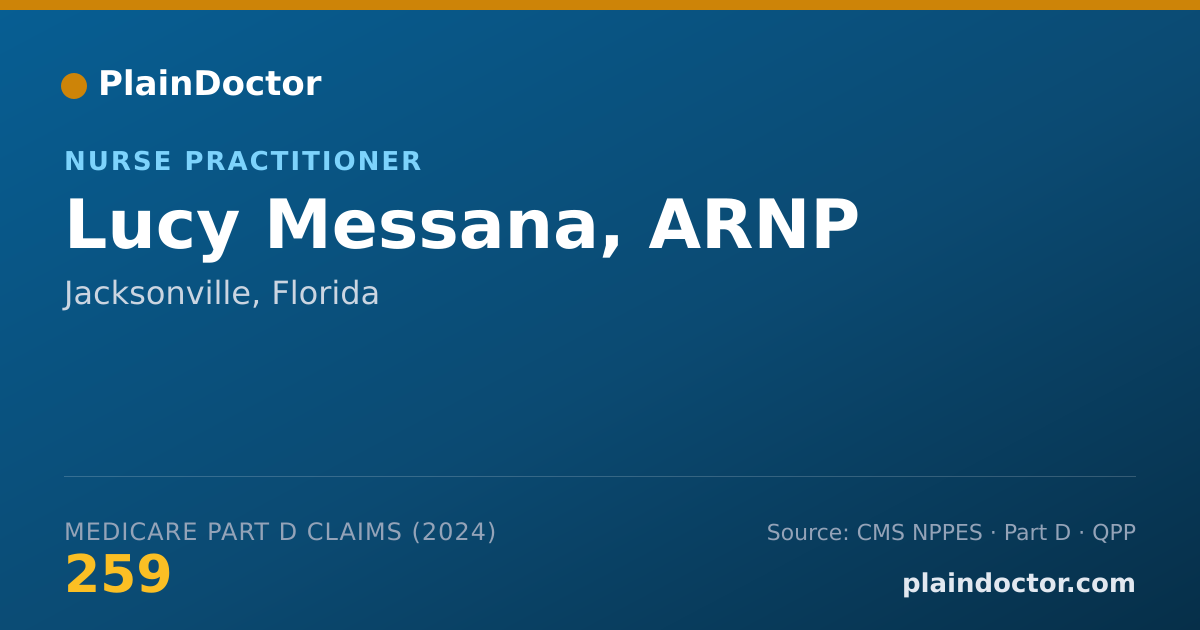 Shareable card for Lucy Messana, ARNP - Nurse Practitioner, Jacksonville, FL
