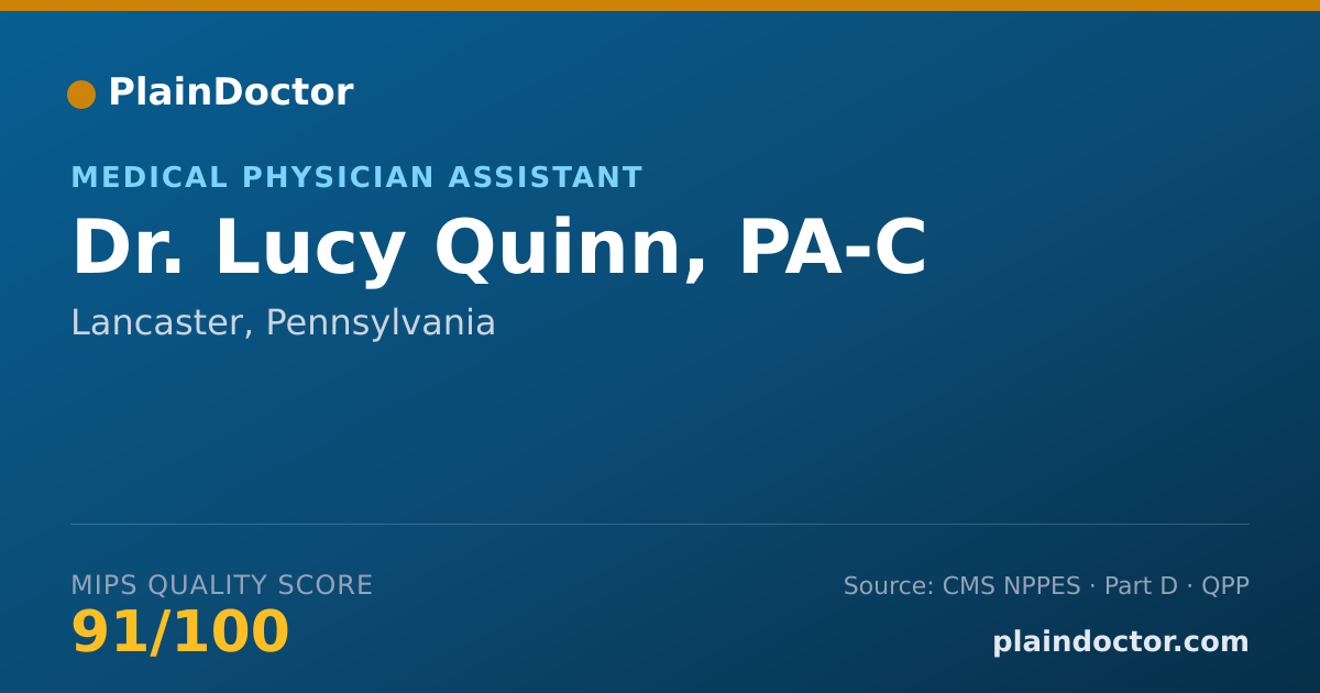 Shareable card for Lucy Quinn, PA-C - Medical Physician Assistant, Lancaster, PA
