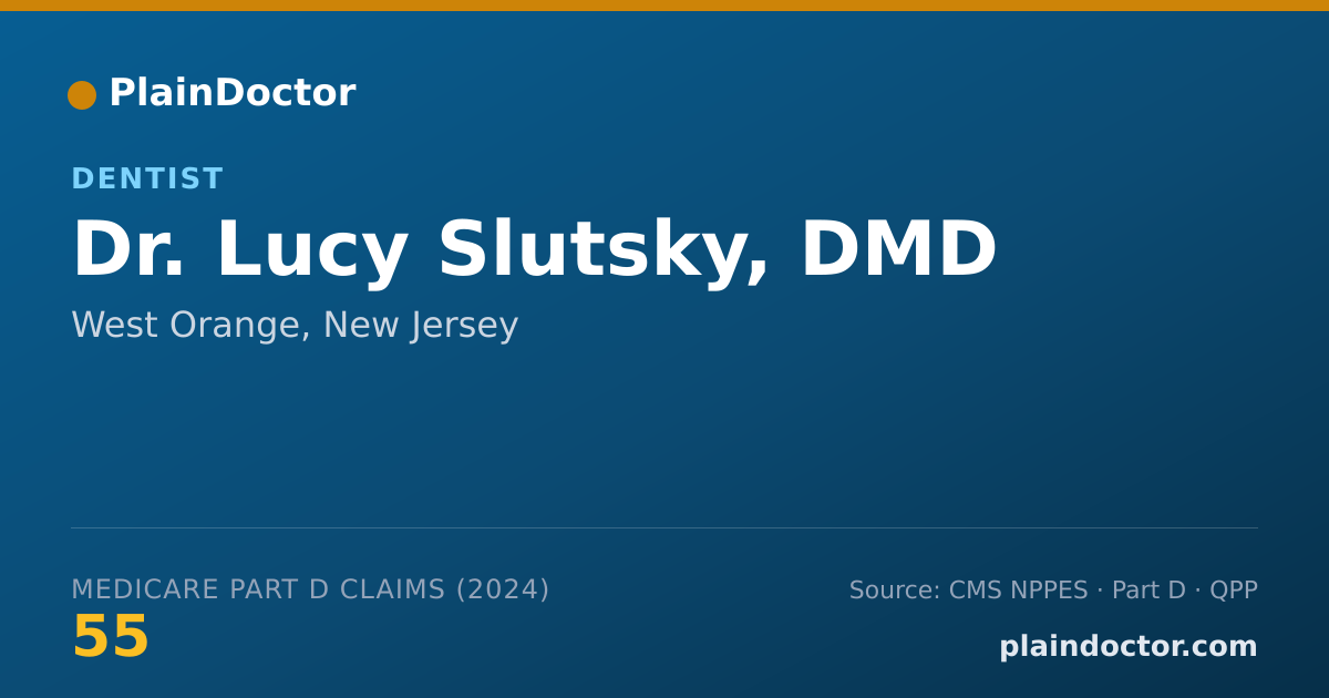 Shareable card for Lucy Slutsky, DMD - Dentist, West Orange, NJ