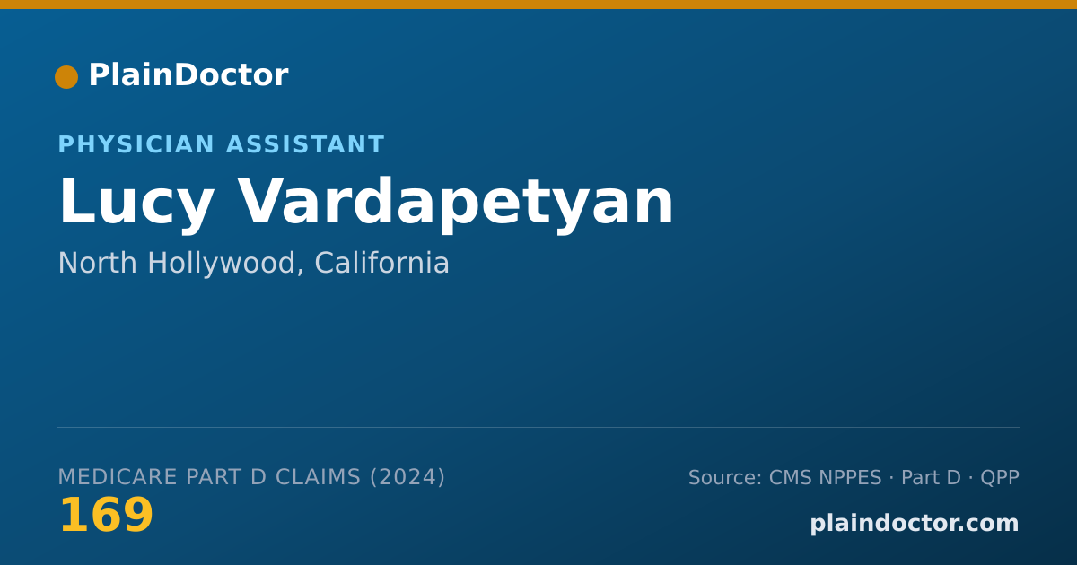 Shareable card for Lucy Vardapetyan - Physician Assistant, North Hollywood, CA