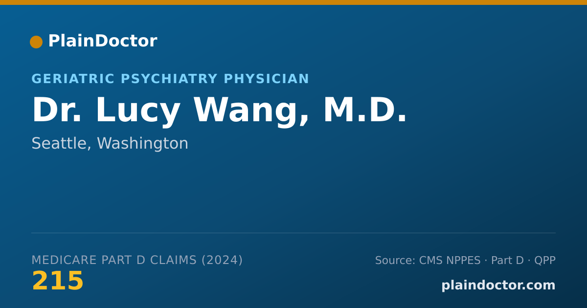 Shareable card for Lucy Wang, M.D. - Geriatric Psychiatry Physician, Seattle, WA