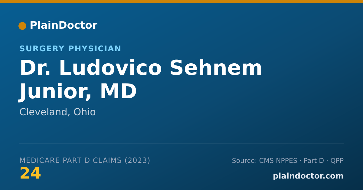 Shareable card for Ludovico Sehnem Junior, MD - Surgery Physician, Cleveland, OH