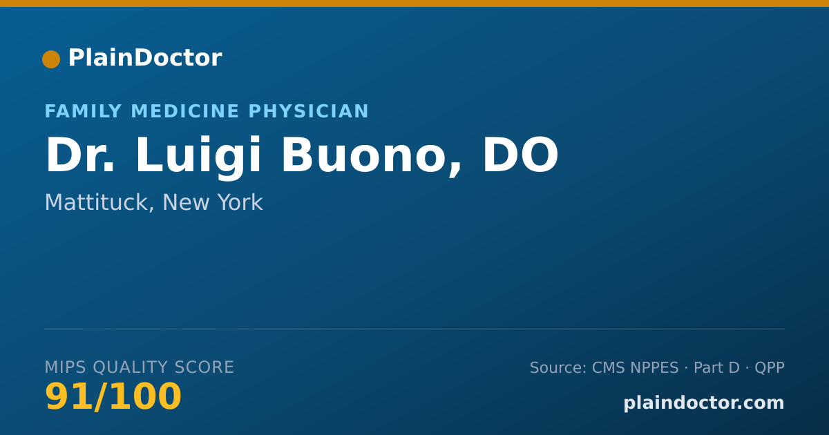 Shareable card for Luigi Buono, DO - Family Medicine Physician, Mattituck, NY