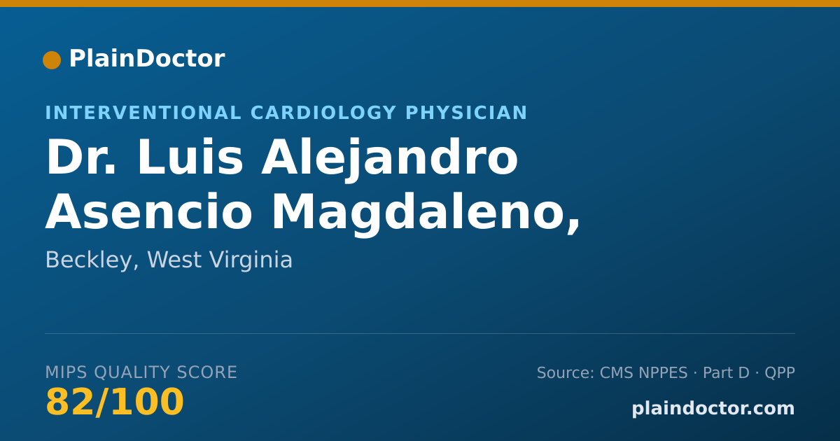Shareable card for Luis Alejandro Asencio Magdaleno, M.D. - Interventional Cardiology Physician, Beckley, WV