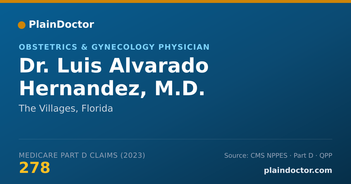 Shareable card for Luis Alvarado Hernandez, M.D. - Obstetrics & Gynecology Physician, The Villages, FL