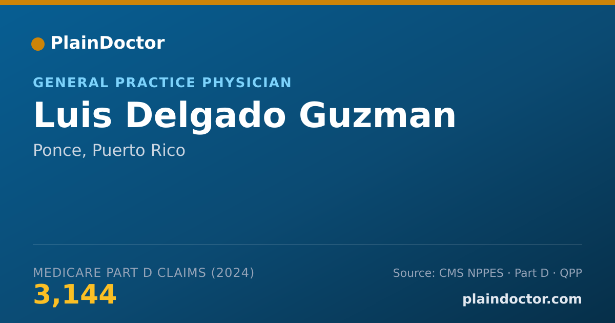 Shareable card for Luis Delgado Guzman - General Practice Physician, Ponce, PR