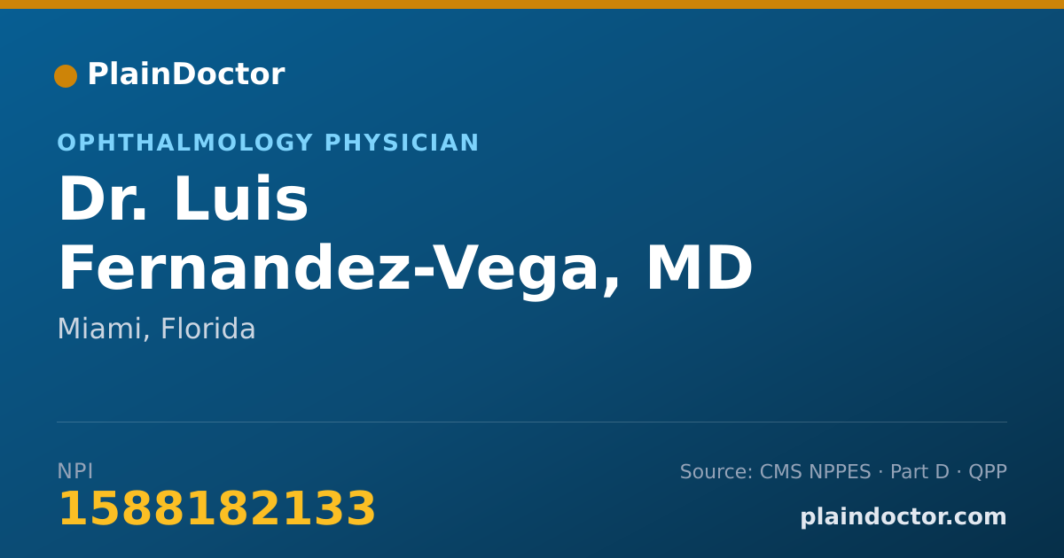 Shareable card for Luis Fernandez-Vega, MD - Ophthalmology Physician, Miami, FL