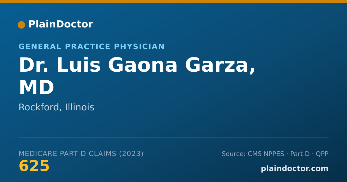Shareable card for Luis Gaona Garza, MD - General Practice Physician, Rockford, IL