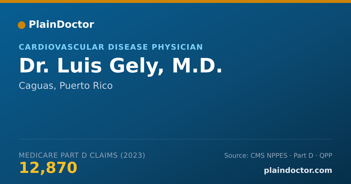 Shareable card for Luis Gely, M.D. - Cardiovascular Disease Physician, Caguas, PR
