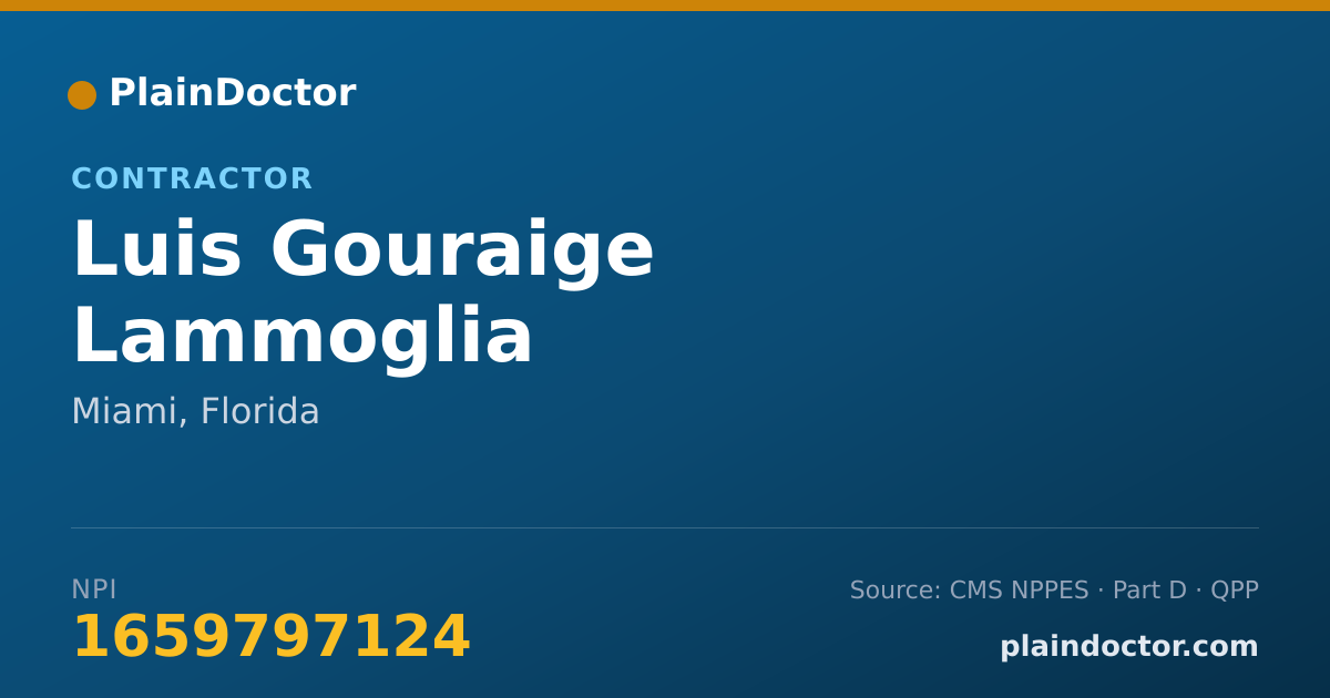 Shareable card for Luis Gouraige Lammoglia - Contractor, Miami, FL
