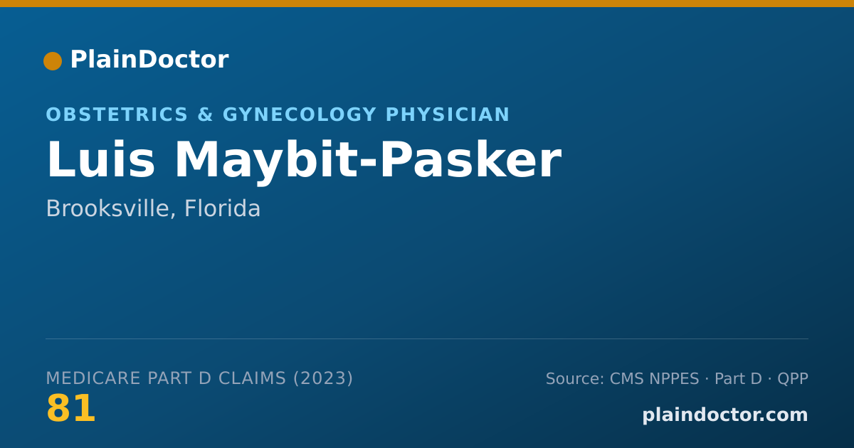 Shareable card for Luis Maybit-Pasker - Obstetrics & Gynecology Physician, Brooksville, FL