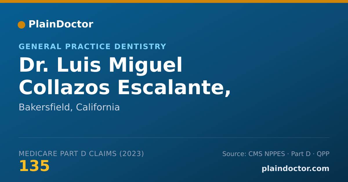 Shareable card for Luis Miguel Collazos Escalante, D.D.S. - General Practice Dentistry, Bakersfield, CA