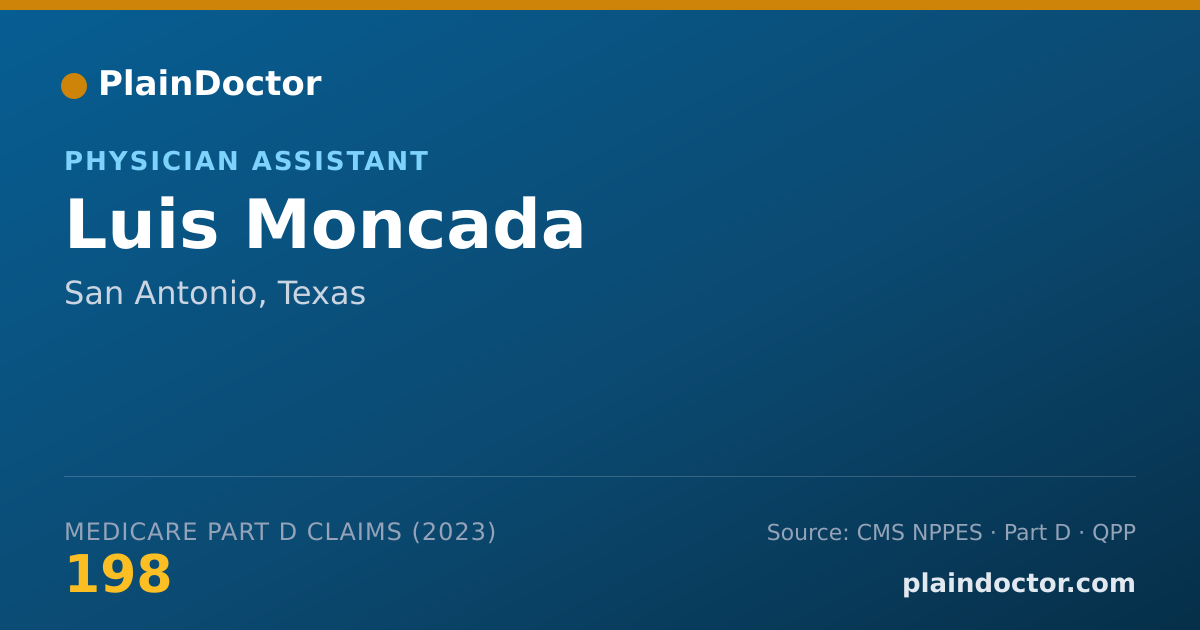 Shareable card for Luis Moncada - Physician Assistant, San Antonio, TX