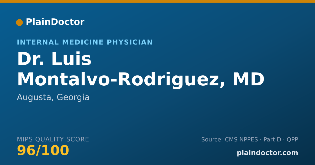 Shareable card for Luis Montalvo-Rodriguez, MD - Internal Medicine Physician, Augusta, GA