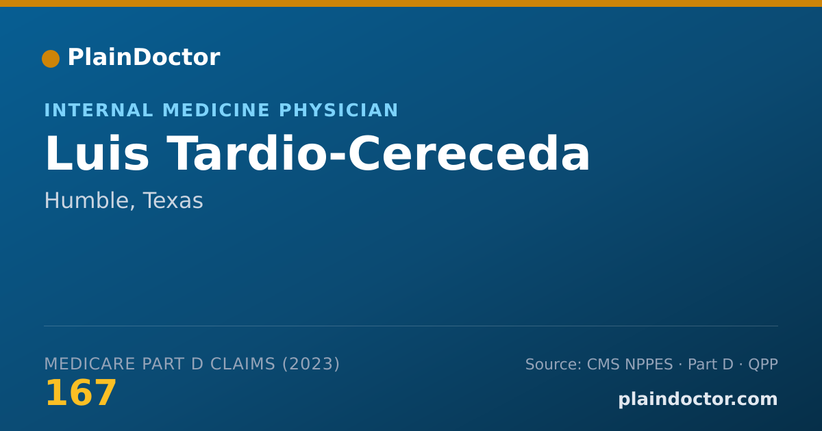 Shareable card for Luis Tardio-Cereceda - Internal Medicine Physician, Humble, TX