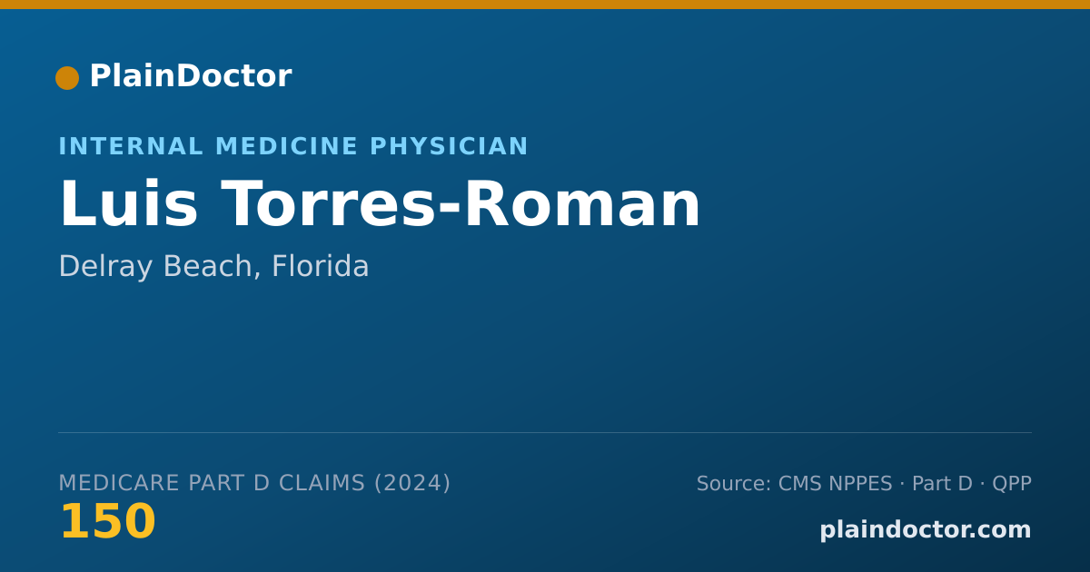 Shareable card for Luis Torres-Roman - General Practice Physician, Delray Beach, FL