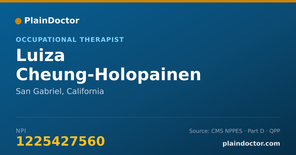 Shareable card for Luiza Cheung-Holopainen - Occupational Therapist, San Gabriel, CA