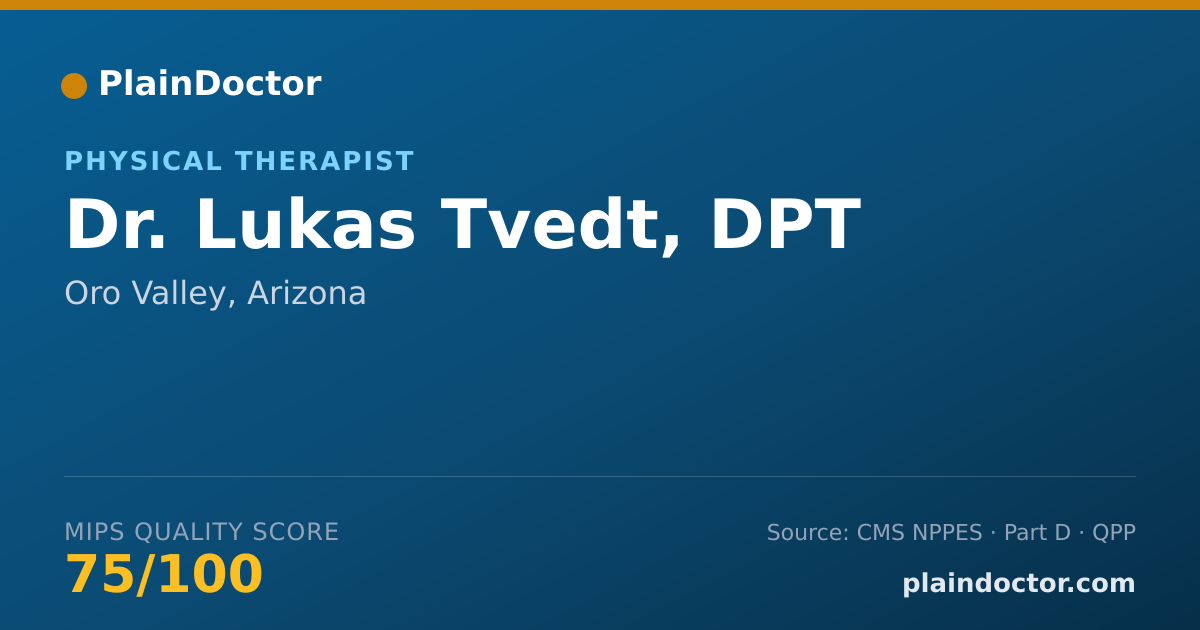 Shareable card for Lukas Tvedt, DPT - Physical Therapist, Oro Valley, AZ