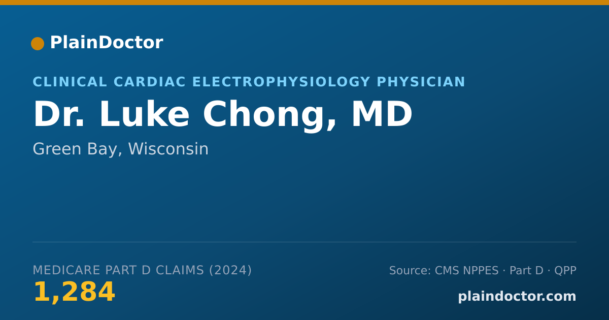 Shareable card for Luke Chong, MD - Clinical Cardiac Electrophysiology Physician, Green Bay, WI