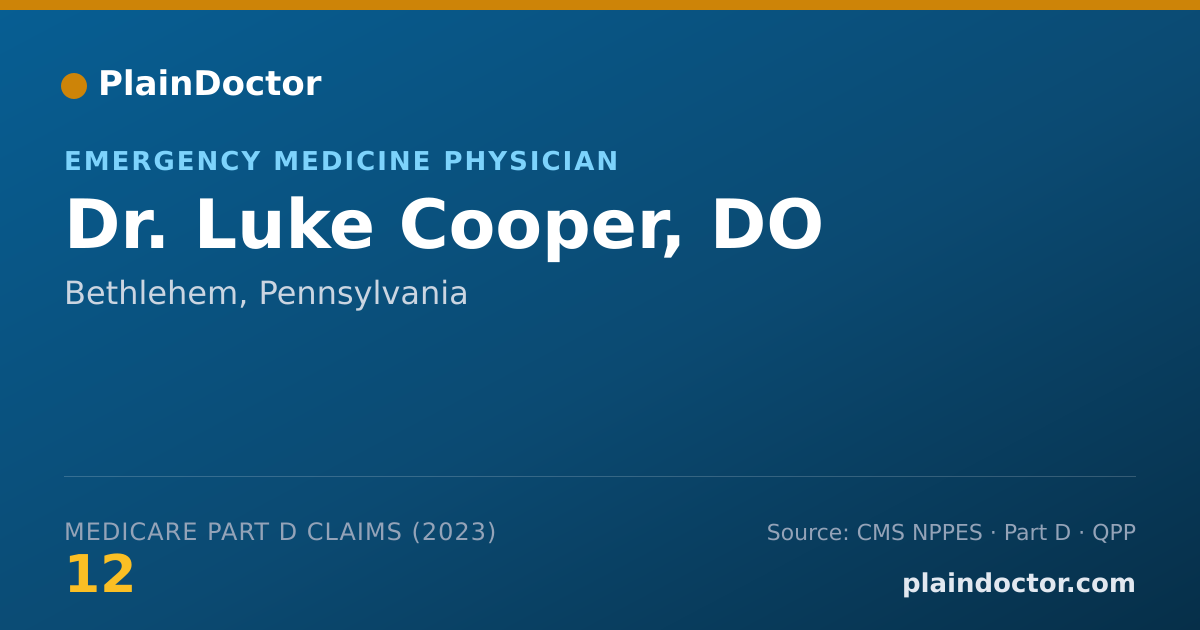 Shareable card for Luke Cooper, DO - Emergency Medicine Physician, Bethlehem, PA