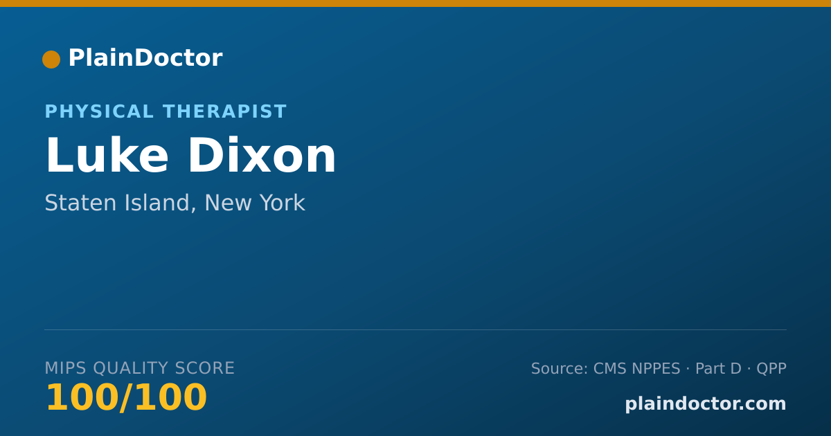 Shareable card for Luke Dixon - Physical Therapist, Staten Island, NY