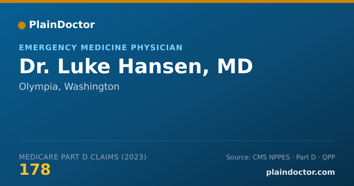 Shareable card for Luke Hansen, MD - Emergency Medicine Physician, Olympia, WA