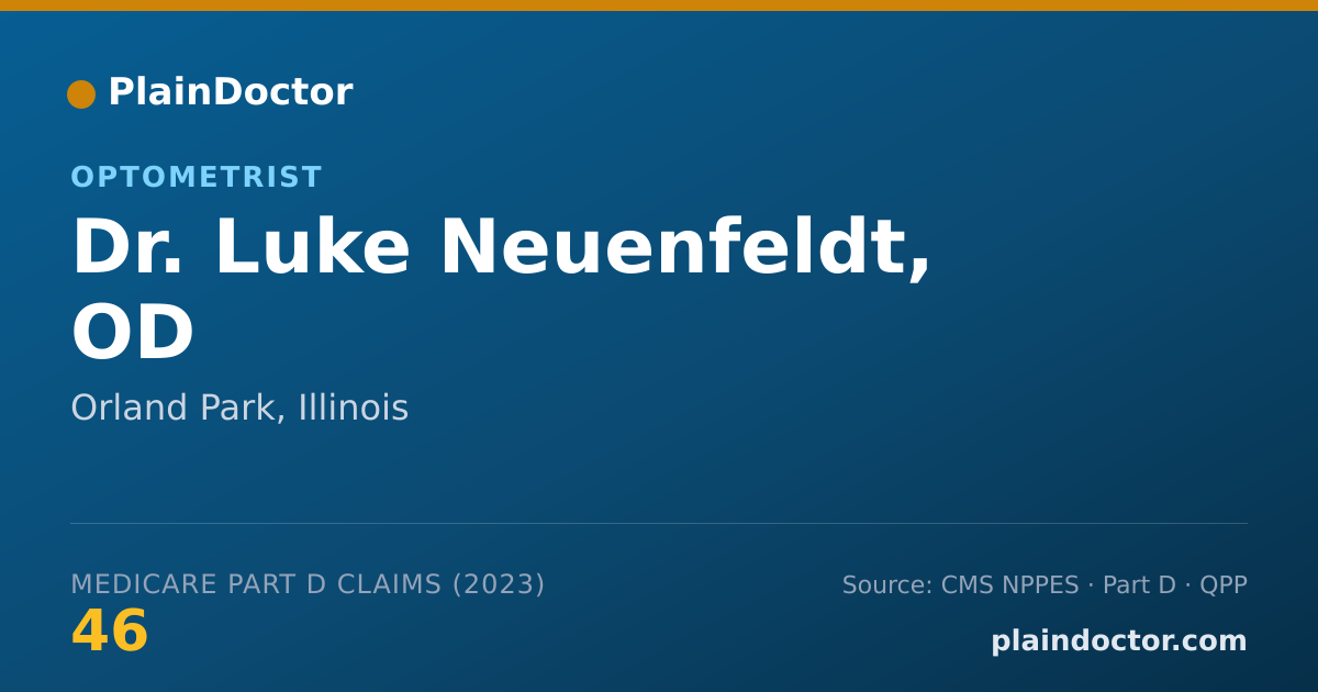 Shareable card for Luke Neuenfeldt, OD - Optometrist, Orland Park, IL