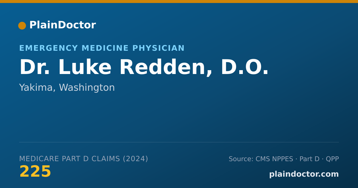 Shareable card for Luke Redden, D.O. - Emergency Medicine Physician, Yakima, WA