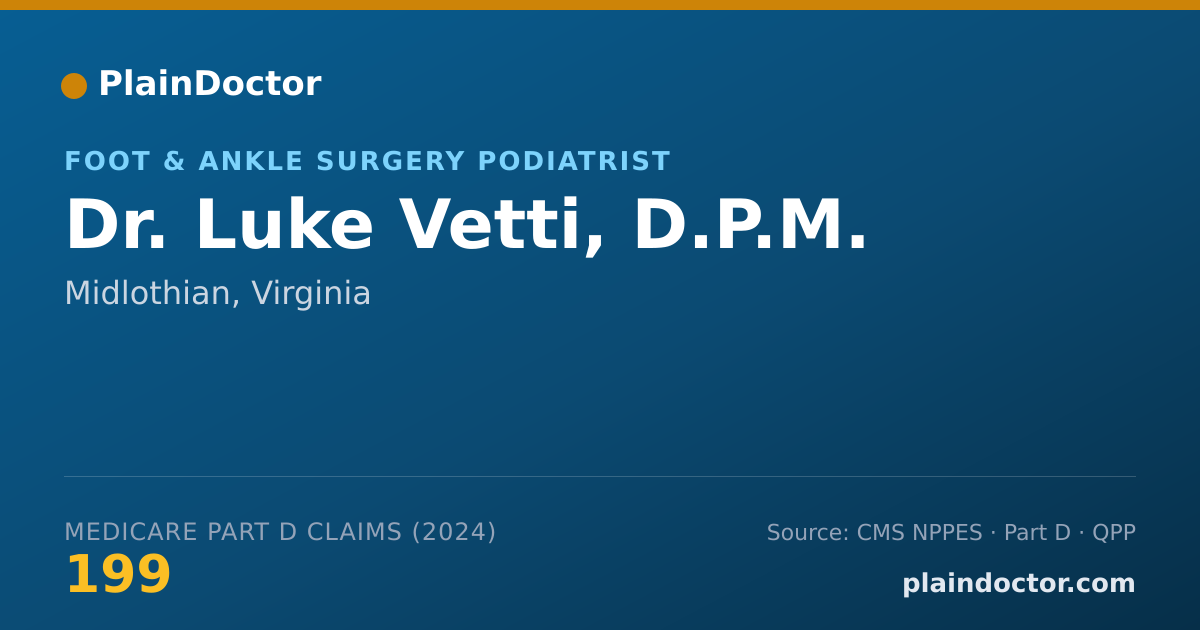 Shareable card for Luke Vetti, D.P.M. - Foot & Ankle Surgery Podiatrist, Midlothian, VA