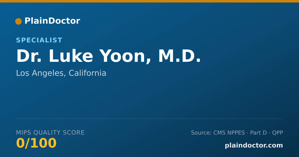 Shareable card for Luke Yoon, M.D. - Specialist, Los Angeles, CA