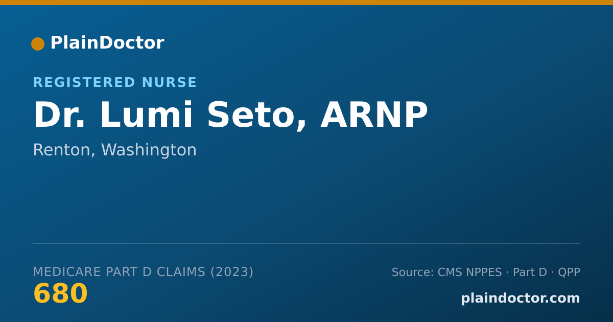 Shareable card for Lumi Seto, ARNP - Registered Nurse, Renton, WA