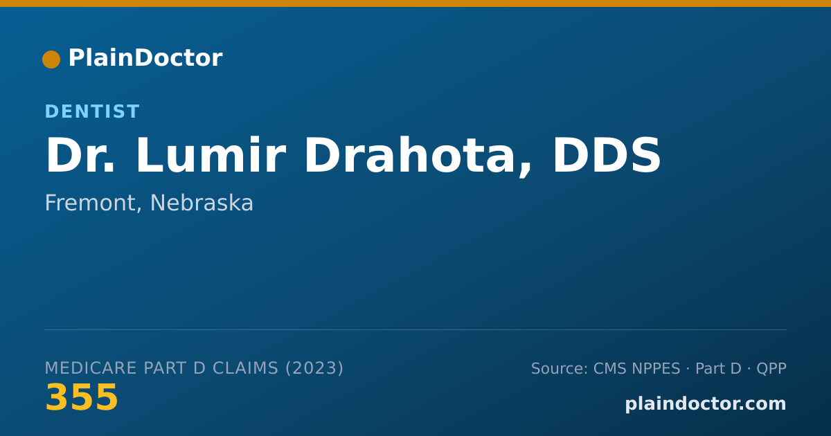 Shareable card for Lumir Drahota, DDS - Dentist, Fremont, NE