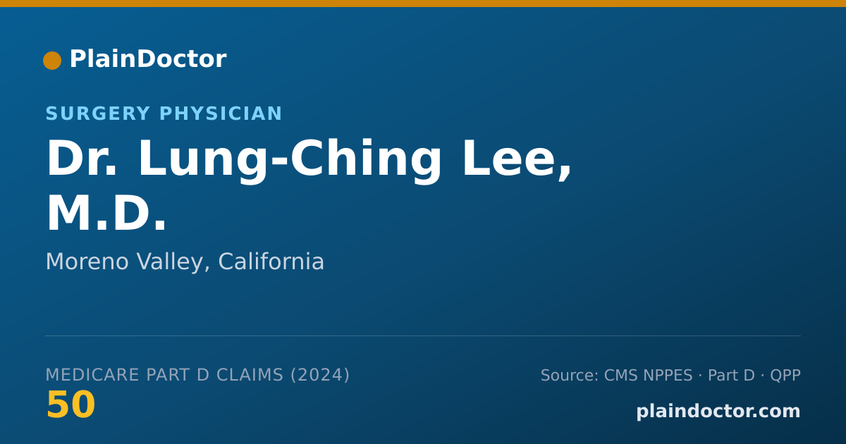 Shareable card for Lung-Ching Lee, M.D. - Trauma Surgery Physician, Moreno Valley, CA