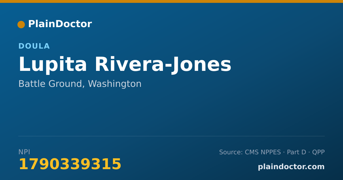 Shareable card for Lupita Rivera-Jones - Doula, Battle Ground, WA