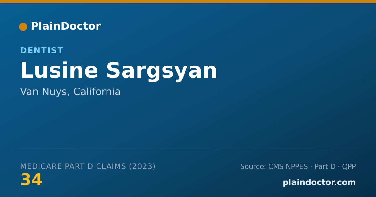 Shareable card for Lusine Sargsyan - Dentist, Van Nuys, CA